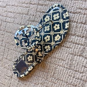 Tory Burch Miller sandal size 10 Navy Cream